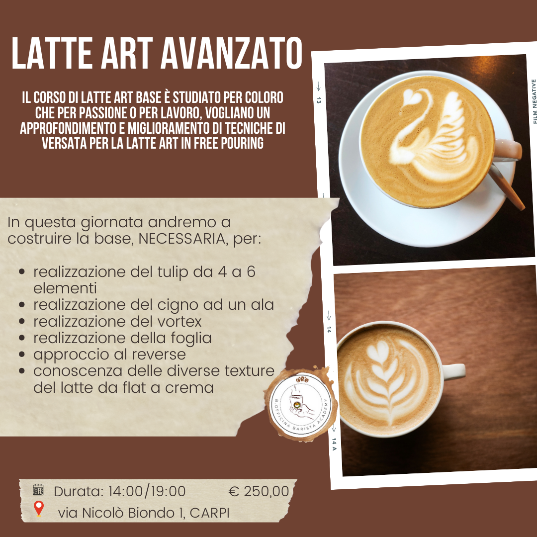 Corso Latte art Avanzato